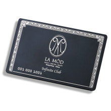 Customized Cheap Printing Vip Gift Cards Laser Engraved Brushed Black Metal Business Card